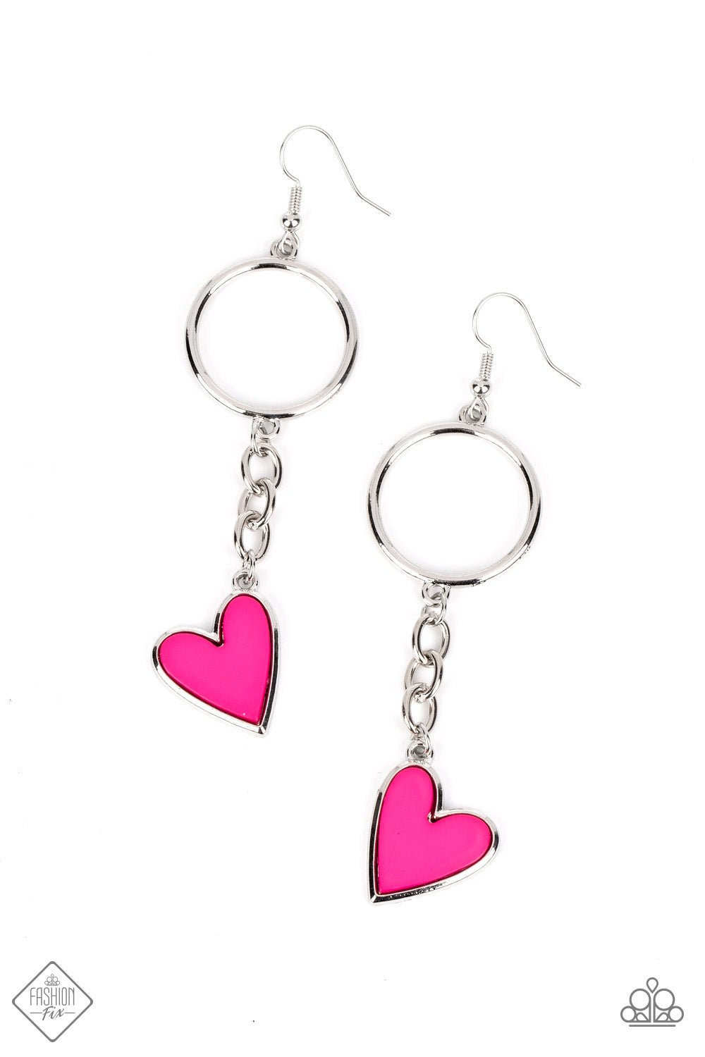 Paparazzi Don’t Miss a HEARTBEAT - Pink Earring