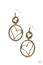 Load image into Gallery viewer, Paparazzi Enchanting Echo - Brass Earring
