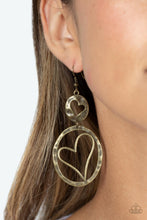 Load image into Gallery viewer, Paparazzi Enchanting Echo - Brass Earring
