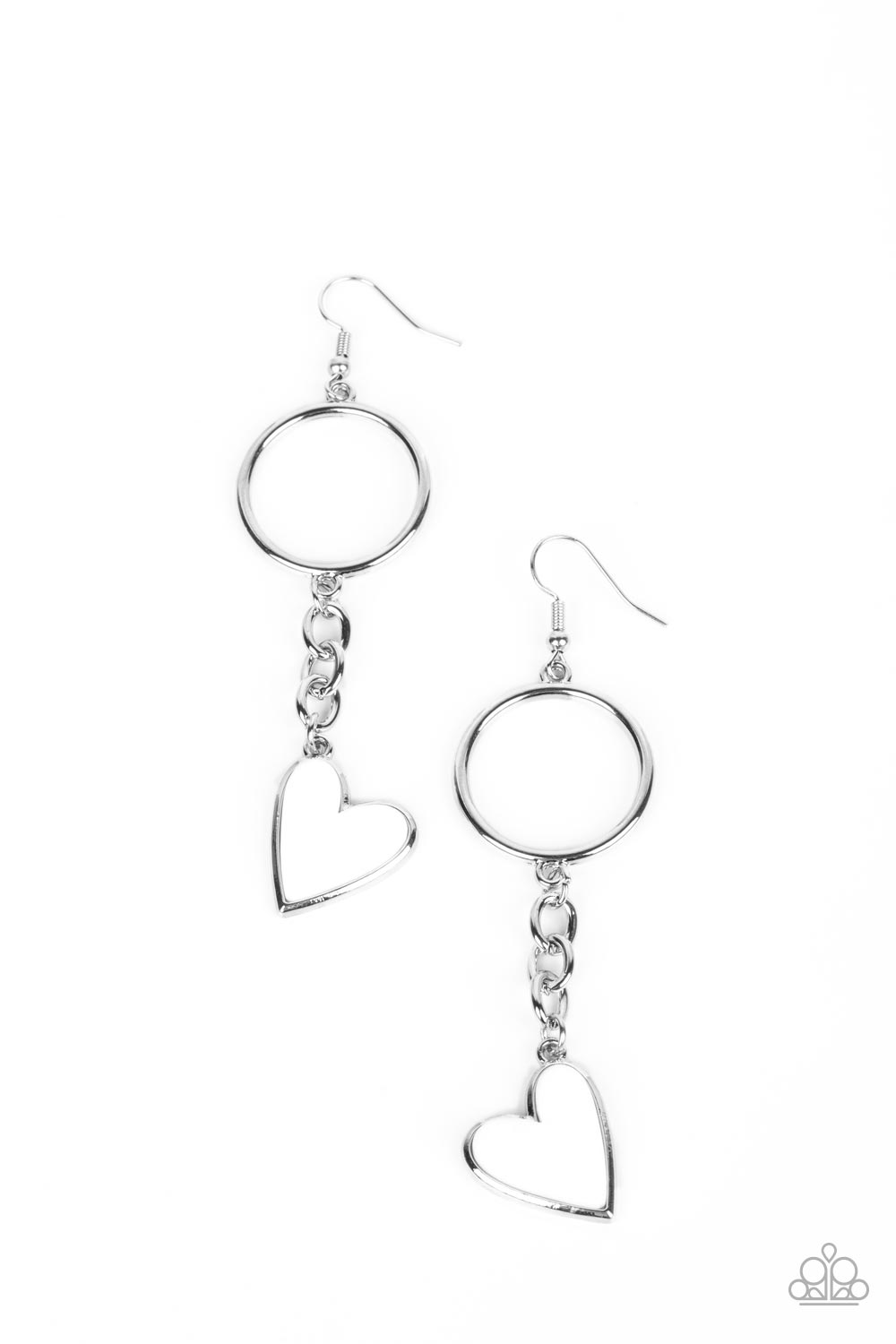 Paparazzi Don’t Miss a HEARTBEAT - White Earring