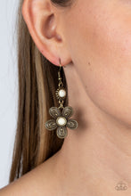 Load image into Gallery viewer, Paparazzi Free-Spirited Flourish - Brass Earring
