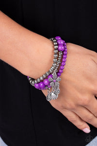 Paparazzi Individual Inflorescence - Purple Bracelet