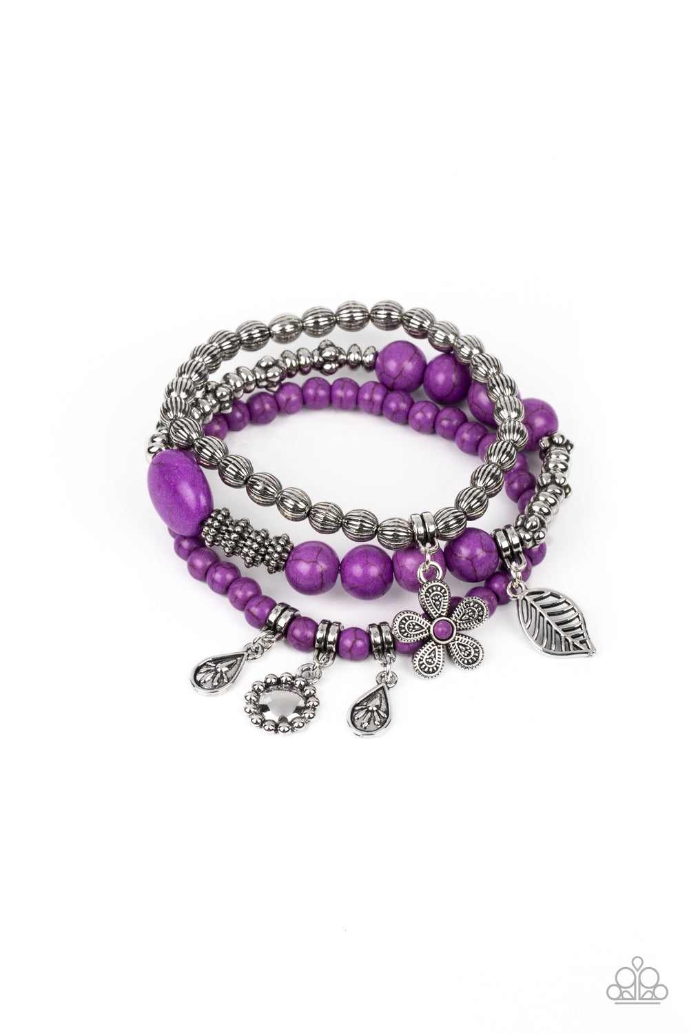 Paparazzi Individual Inflorescence - Purple Bracelet