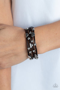 Paparazzi Aphrodite Ascending - Brown Leather Bracelet