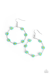 Paparazzi Dainty Daisies - Blue Earring