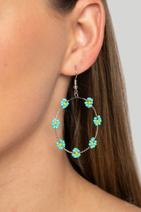 Paparazzi Dainty Daisies - Blue Earring