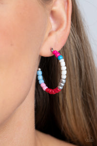 Paparazzi Multicolored Mambo - Pink Multi Hoop