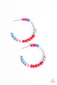 Paparazzi Multicolored Mambo - Pink Multi Hoop