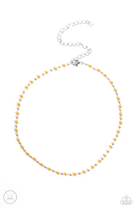 Paparazzi Neon Lights - Orange Choker Necklace