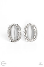Load image into Gallery viewer, Paparazzi Shimmery Statement - White Moonstone Clip On Earring
