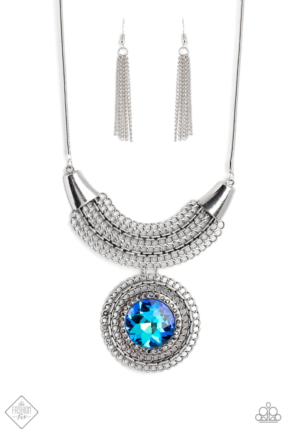 Paparazzi Excalibur Extravagance - Blue Necklace