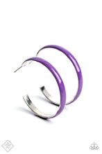 Load image into Gallery viewer, Paparazzi Groovy Glissando - Purple Hoop Earring
