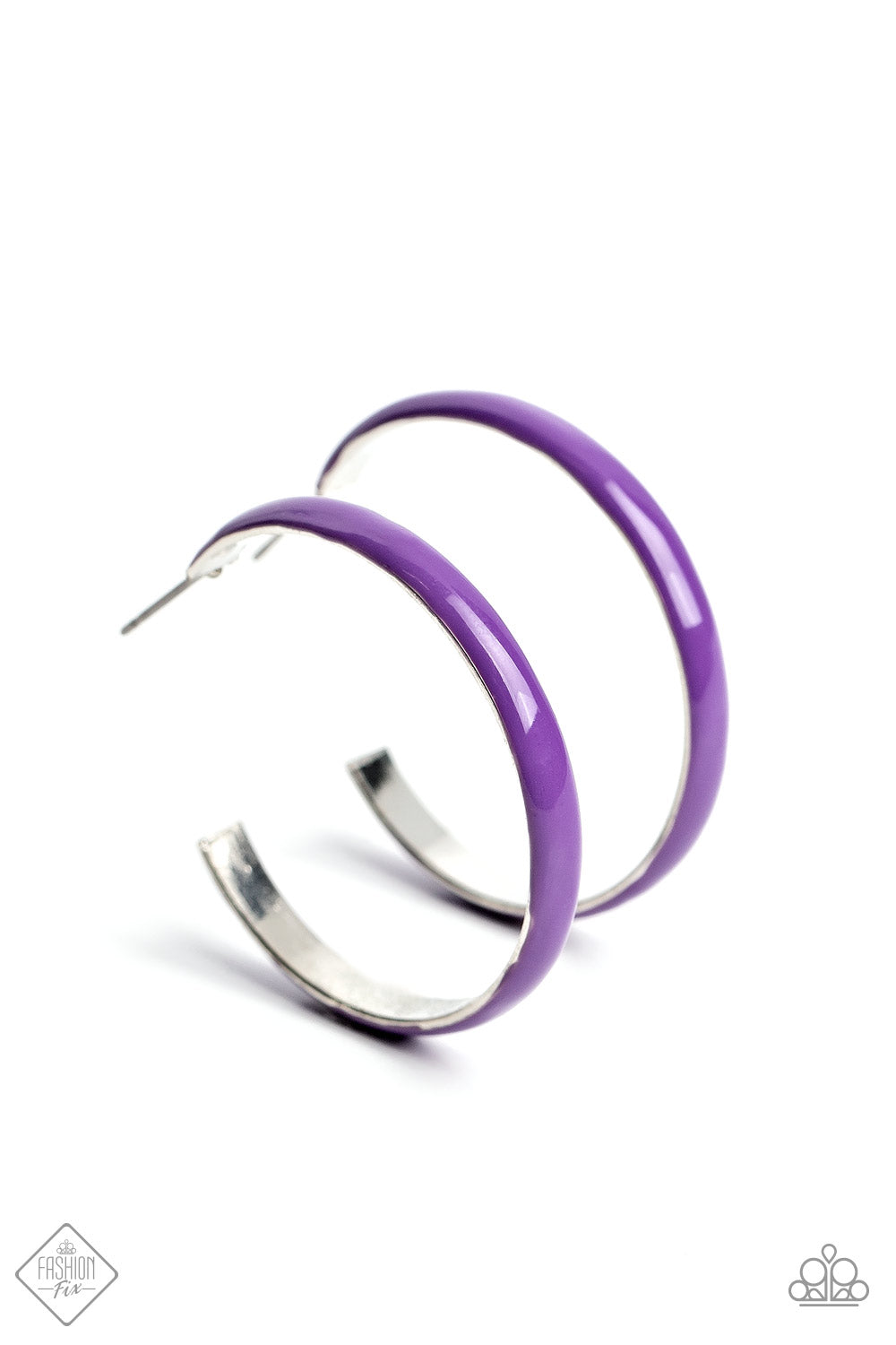 Paparazzi Groovy Glissando - Purple Hoop Earring