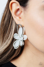 Load image into Gallery viewer, Paparazzi Glimmering Gardens - White Earring
