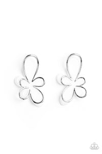 Paparazzi Glimmering Gardens - White Earring