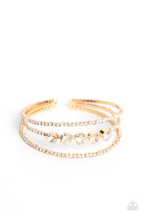 Paparazzi Lucid Layers - Gold Cuff Bracelet