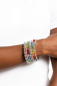 Paparazzi ICE Knowing You - Multi Coil Bracelet