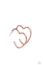 Load image into Gallery viewer, Paparazzi Burnished Beau - Copper Hoop Earring
