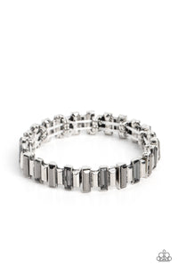 Paparazzi BURSTING the Midnight Oil - Silver Bracelet