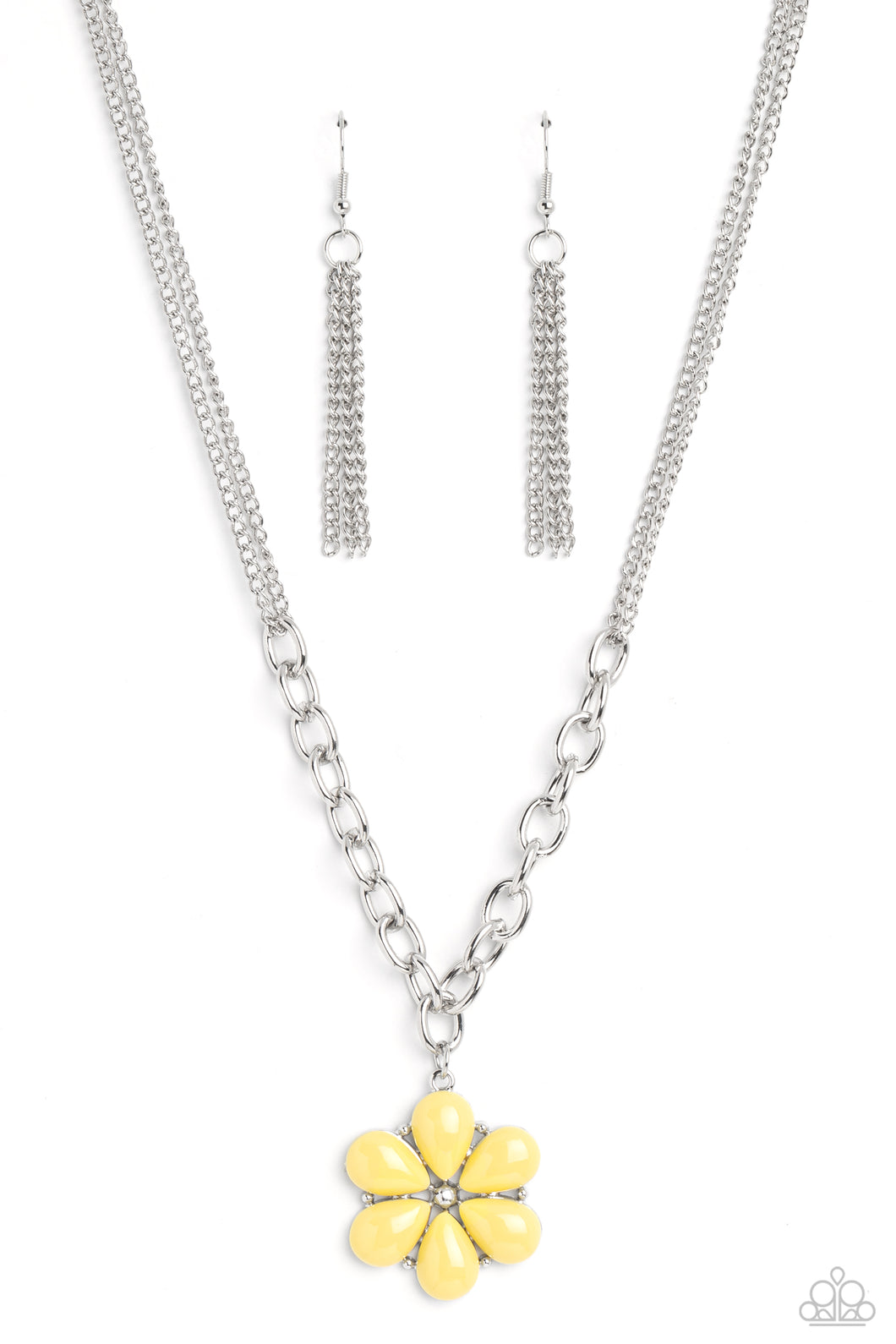 Paparazzi Dazzling Dahlia - Yellow Necklace