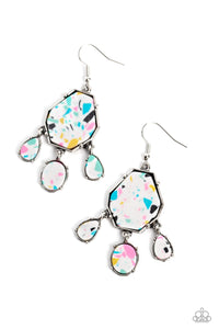 paparazzi Organic Optimism - White Stone Earring