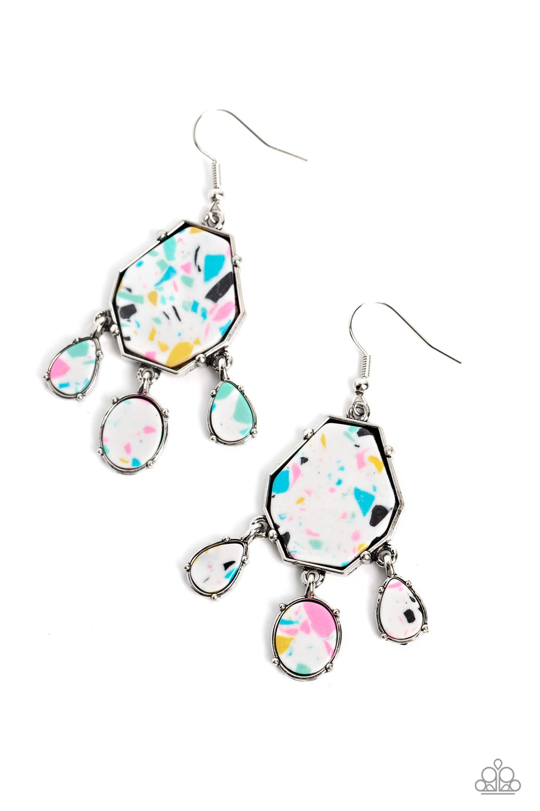 paparazzi Organic Optimism - White Stone Earring