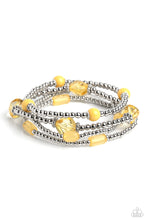 Load image into Gallery viewer, Paparazzi Geometric Guru - Yellow Bracelet
