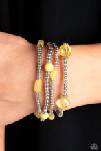 Load image into Gallery viewer, Paparazzi Geometric Guru - Yellow Bracelet
