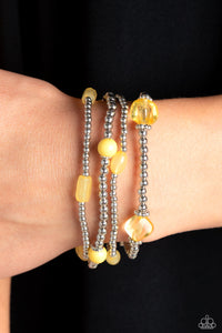 Paparazzi Geometric Guru - Yellow Bracelet