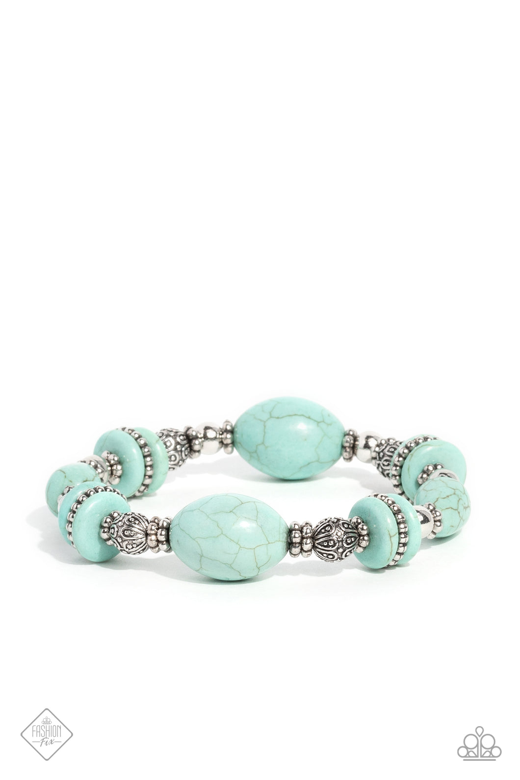 Paparazzi Changing Cleopatra -Turquoise Bracelet