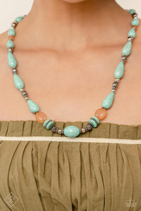 Paparazzi Nile River Redux - Turquoise Necklace