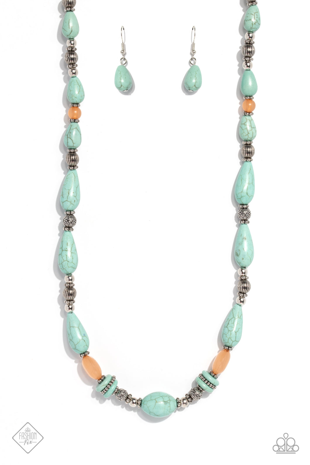 Paparazzi Nile River Redux - Turquoise Necklace