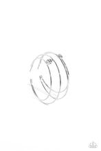 Load image into Gallery viewer, Paparazzi Theater HOOP - Silver Hoop Earring
