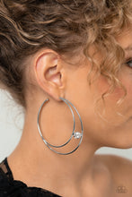 Load image into Gallery viewer, Paparazzi Theater HOOP - Silver Hoop Earring
