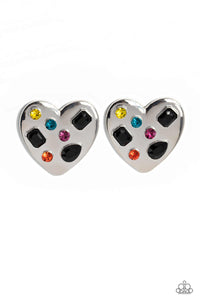 Paparazzi Relationship Ready - Black Post Earring