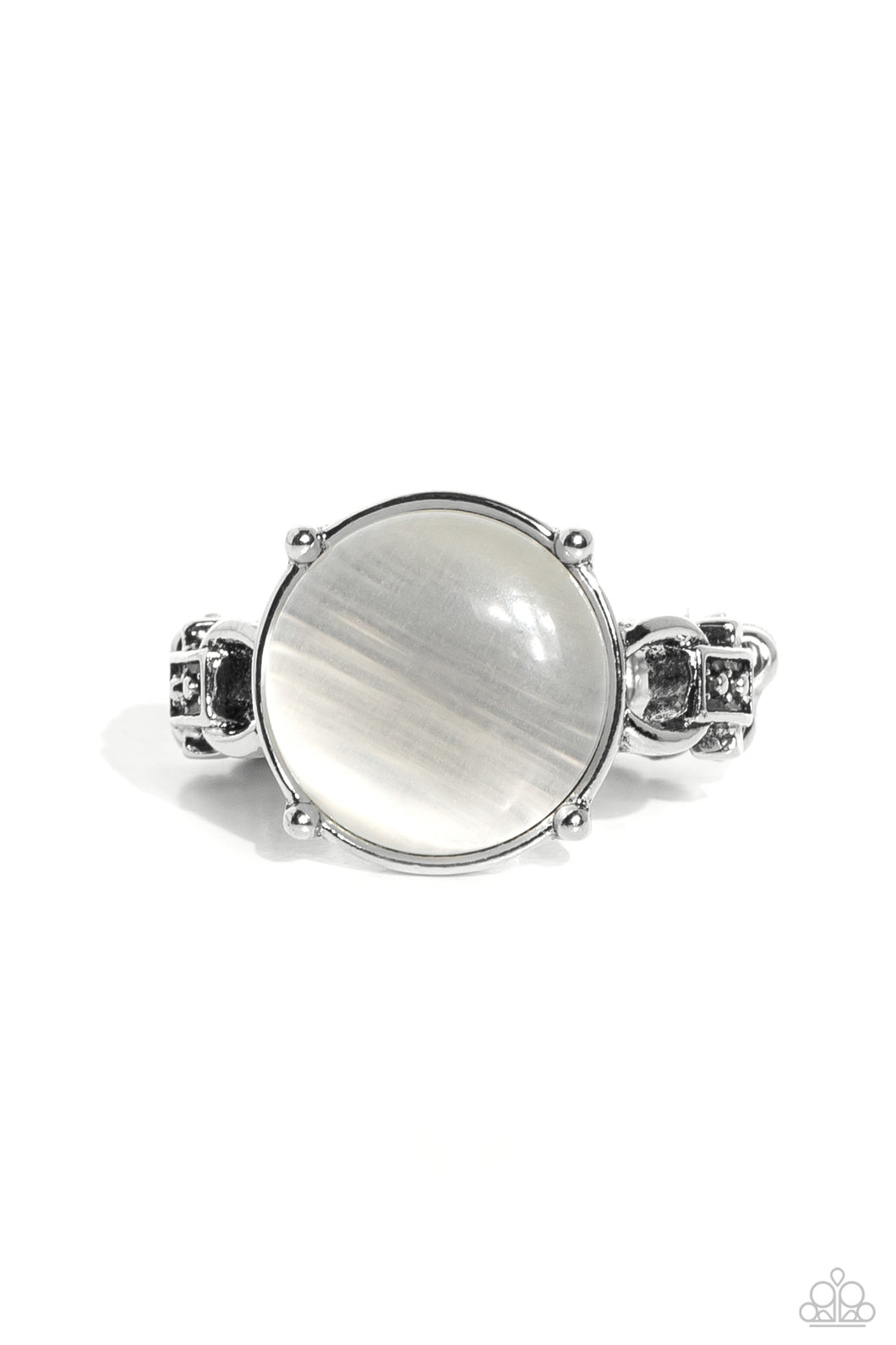 Paparazzi Upper Class Uniform - White Moonstone Ring