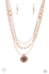 Paparazzi Lotus Luxury - Rose Gold Necklace