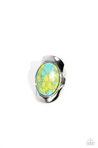 Paparazzi Terrazzo Tribute - Green Stone Ring