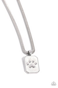 Paparazzi PAW to the Line - White Paw Necklace