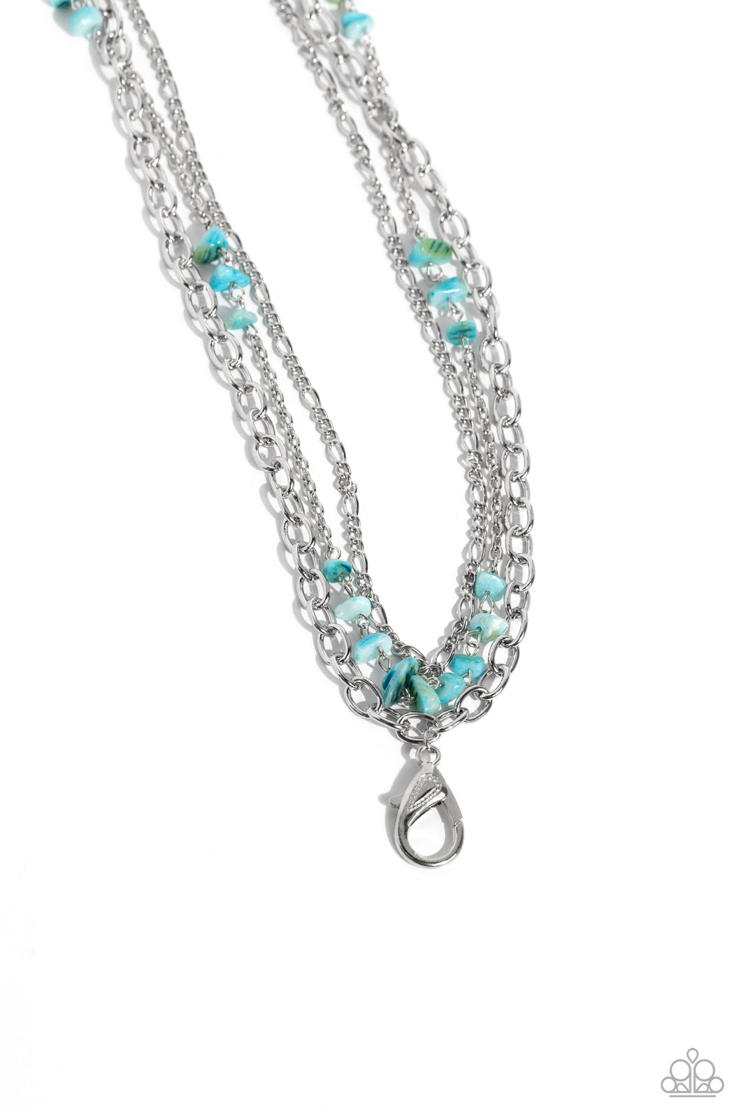 Paparazzi Seize the Stacks - Blue Necklace