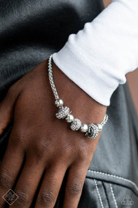 Paparazzi Draped Dedication - Silver Bracelet