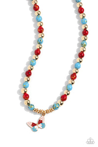 Paparazzi Speckled Story - Multi Stone Necklace