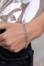 Load image into Gallery viewer, Paparazzi Freethinking Finish - White Rhinestone Bracelet
