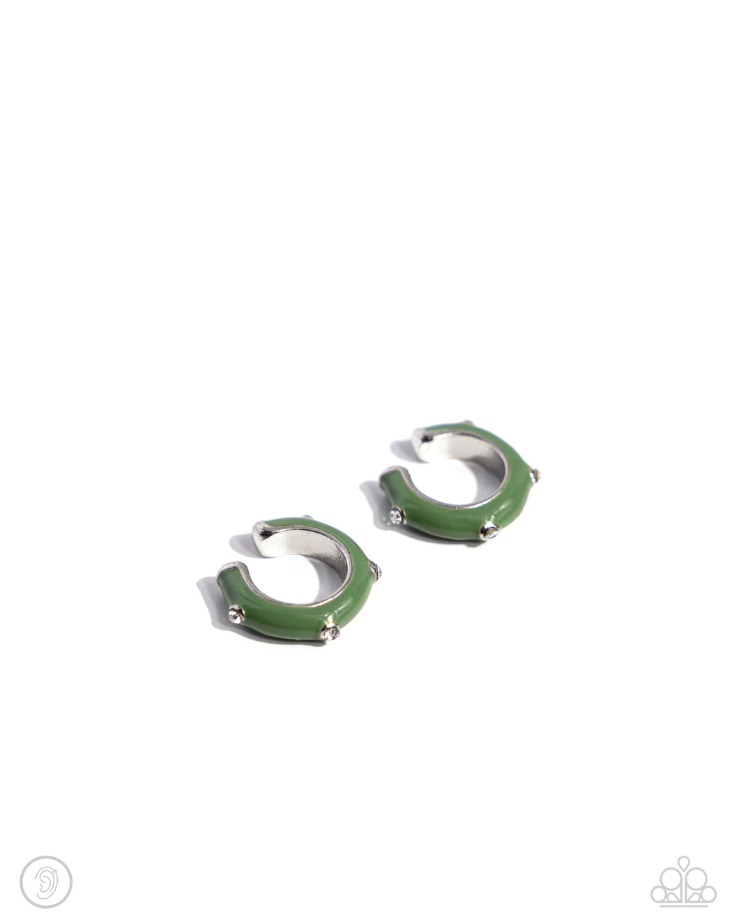 Paparazzi Coastal Color - Green Cuff Earring