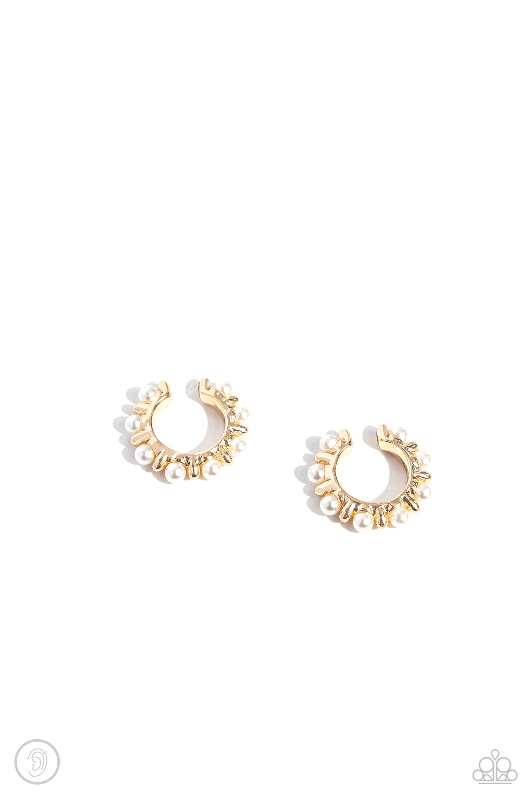 Paparazzi Bubbly Basic - Gold Cuff Earring