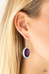 Paparazzi - Only FAME In Town - Purple Earrings