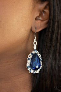 Paparazzi Royal Recognition - Blue - Earrings
