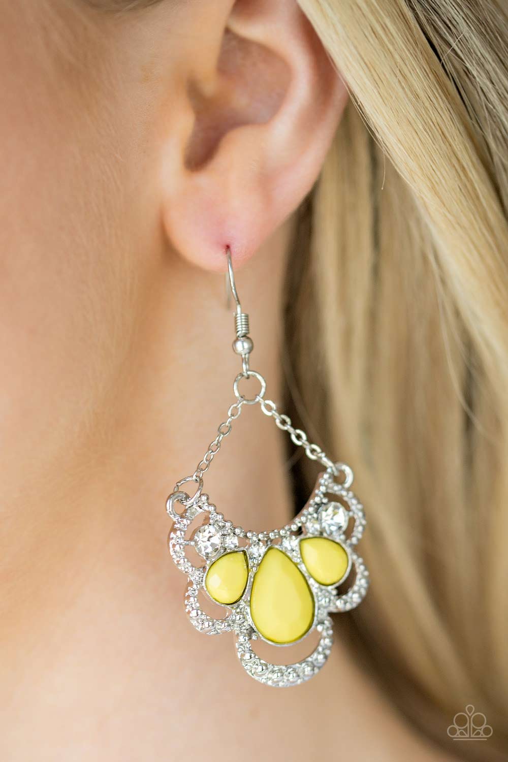 Caribbean Royalty - Yellow - Earrings Paparazzi
