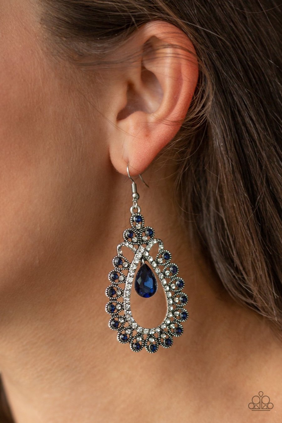 All About Business - blue - Paparazzi earrings