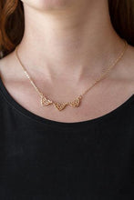 Load image into Gallery viewer, ANOTHER LOVE STORY - PAPARAZZI - GOLD FILIGREE HEART NECKLACE
